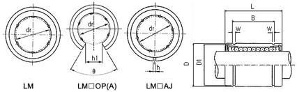 LM50UU Linear bearing 50X80X100